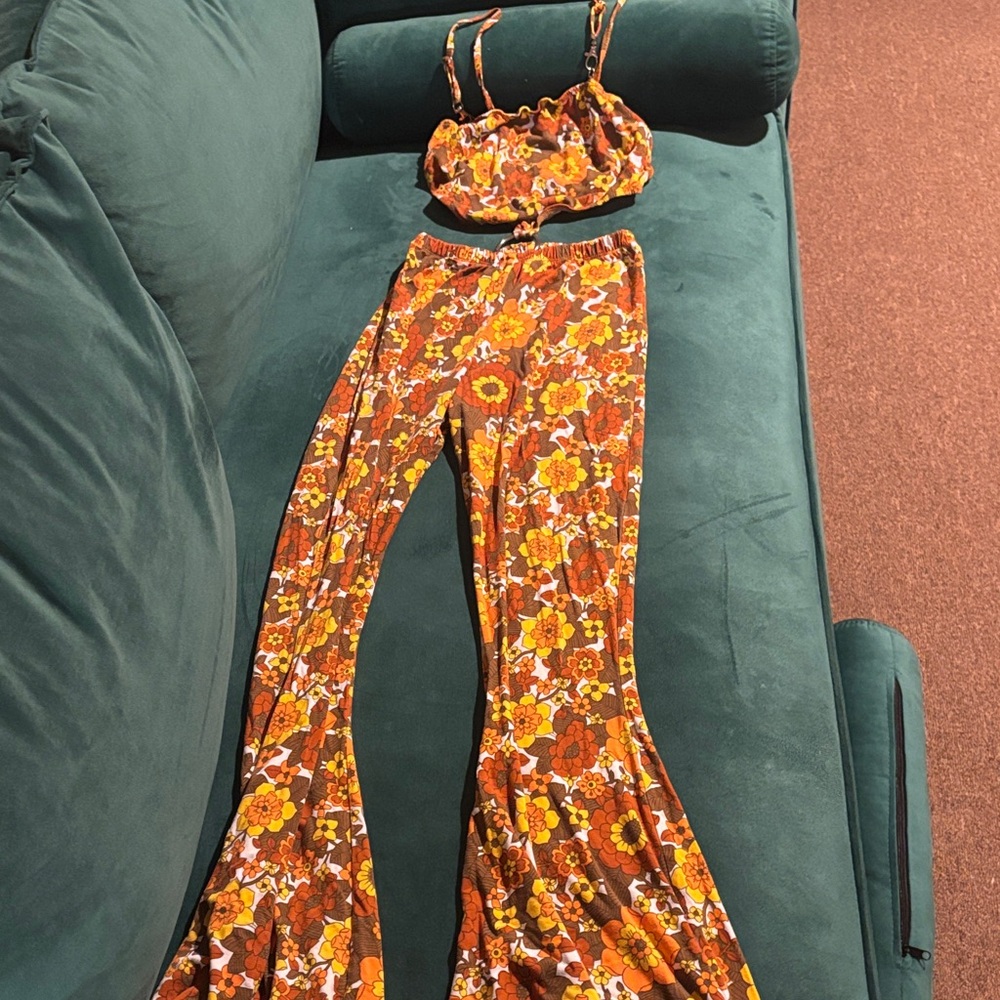 Vibrant Floral Women's Flare Jumpsuit